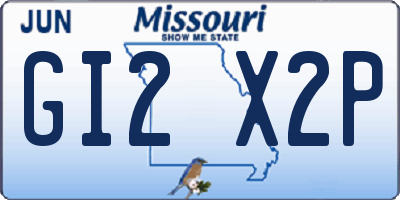 MO license plate GI2X2P