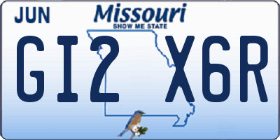 MO license plate GI2X6R