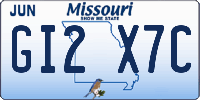 MO license plate GI2X7C