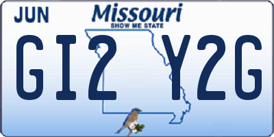 MO license plate GI2Y2G