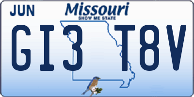 MO license plate GI3T8V