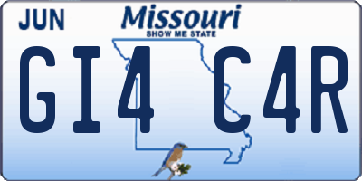 MO license plate GI4C4R
