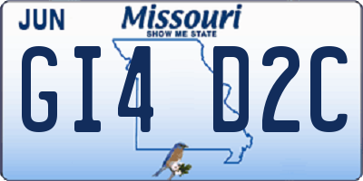 MO license plate GI4D2C