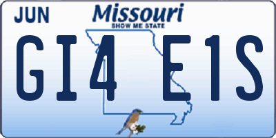 MO license plate GI4E1S