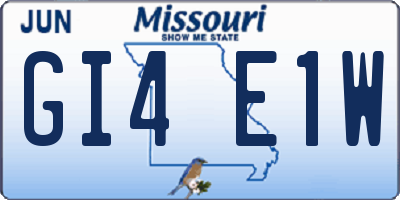 MO license plate GI4E1W
