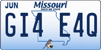 MO license plate GI4E4Q