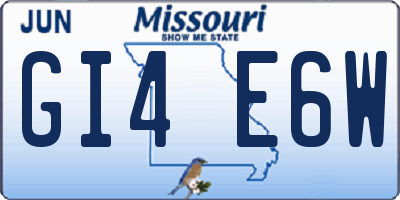 MO license plate GI4E6W