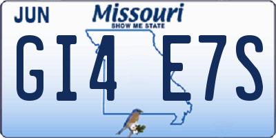 MO license plate GI4E7S