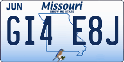 MO license plate GI4E8J