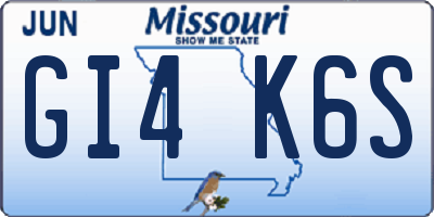 MO license plate GI4K6S