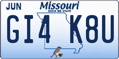 MO license plate GI4K8U