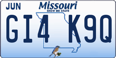 MO license plate GI4K9Q