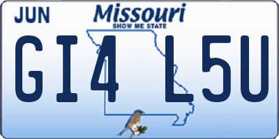 MO license plate GI4L5U