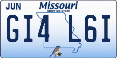 MO license plate GI4L6I
