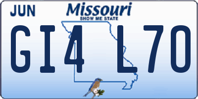 MO license plate GI4L7O