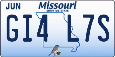 MO license plate GI4L7S