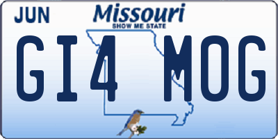 MO license plate GI4M0G