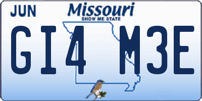 MO license plate GI4M3E