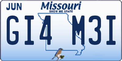 MO license plate GI4M3I