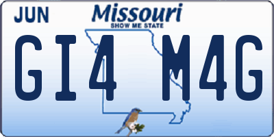 MO license plate GI4M4G