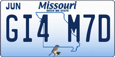 MO license plate GI4M7D