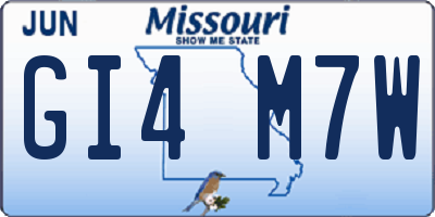 MO license plate GI4M7W