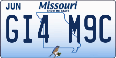 MO license plate GI4M9C