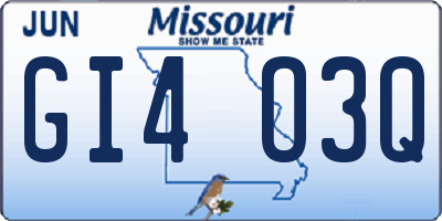MO license plate GI4O3Q