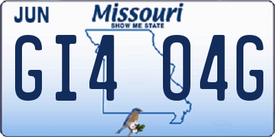 MO license plate GI4O4G