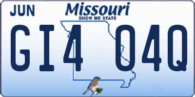 MO license plate GI4O4Q