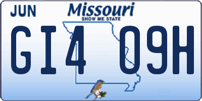 MO license plate GI4O9H