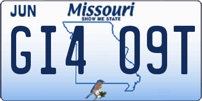 MO license plate GI4O9T