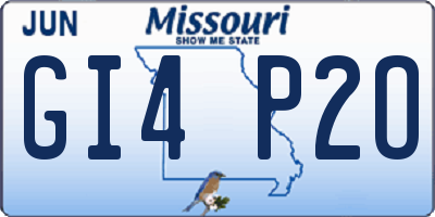 MO license plate GI4P2O