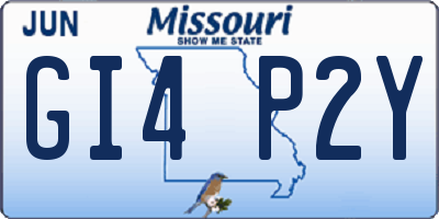 MO license plate GI4P2Y