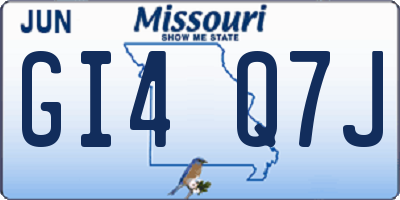 MO license plate GI4Q7J