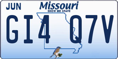 MO license plate GI4Q7V
