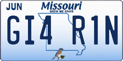 MO license plate GI4R1N