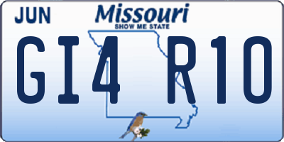 MO license plate GI4R1O