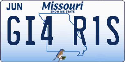 MO license plate GI4R1S