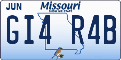 MO license plate GI4R4B