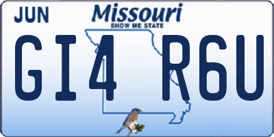 MO license plate GI4R6U