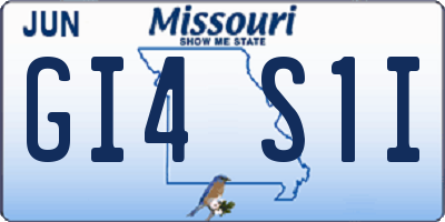 MO license plate GI4S1I