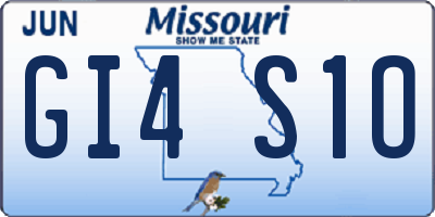 MO license plate GI4S1O