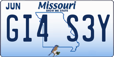 MO license plate GI4S3Y