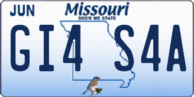 MO license plate GI4S4A