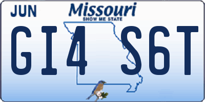 MO license plate GI4S6T