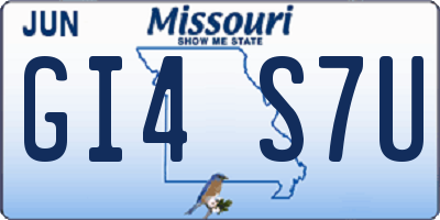 MO license plate GI4S7U