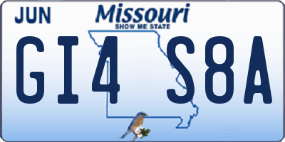 MO license plate GI4S8A
