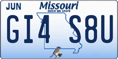 MO license plate GI4S8U