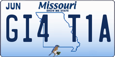 MO license plate GI4T1A